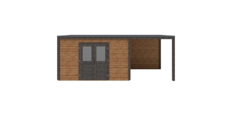 Casetta da giardino in legno Nova 6.56x2.59 m - 16.99 m2 - 28 mm - impregnata