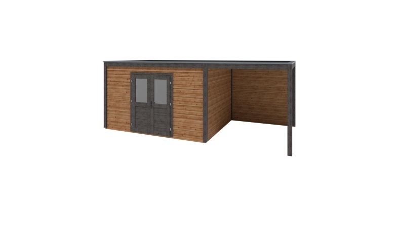 Casetta da giardino in legno Nova 6.56x3.09 m - 20.27 m2 - 28 mm - impregnata