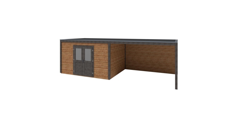 Casetta da giardino in legno Nova 8.06x3.09 m - 24.91 m2 - 28 mm - impregnata