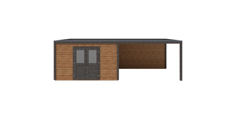 Casetta da giardino in legno Nova 8.06x3.09 m - 24.91 m2 - 28 mm - impregnata