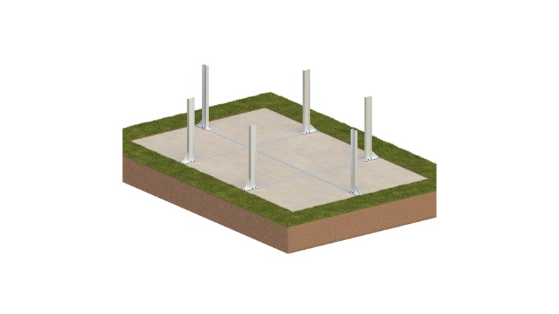 Piscina in legno AQUA 6.1 x 2.85 - H.1.31 m, grigio, Su telaio - senza cementazione