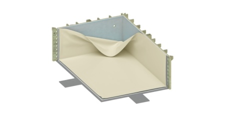 Piscina in legno AQUA 7 x 3.75 - H.1.45 m, sabbia, con supporti da cementare