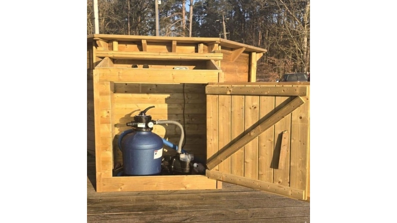 Armadietto da giardino per piscina per attrezzature 1.2x0.89 m H.1.13 m - Impregnato