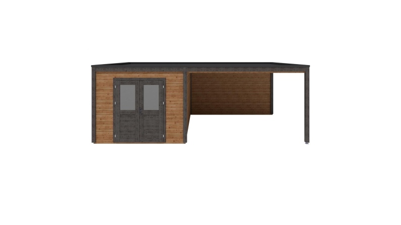 Casetta da giardino in legno Sora 3.09x4.09 m - 12.64 m2 - 28 mm - impregnata