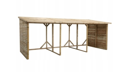 Capannone per legna 20 m3 - 5.2x2 m - H.2.06 m - Trattata