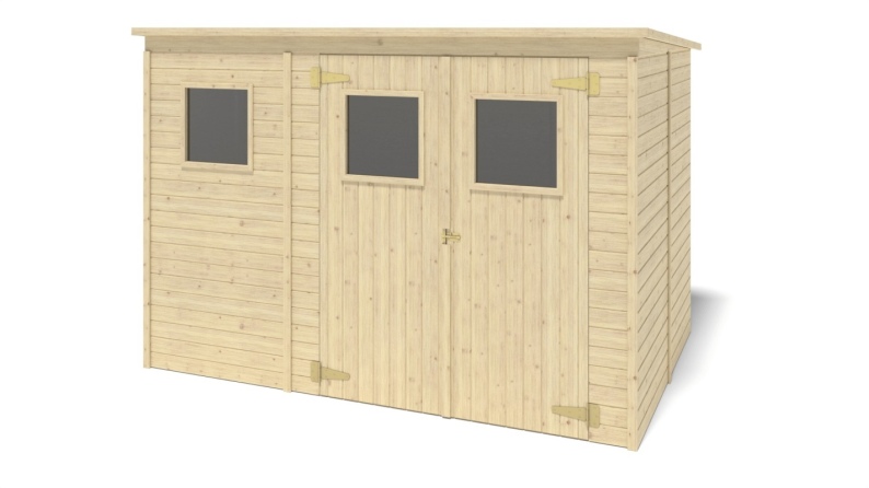 Casetta da giardino in legno 4.86 m2 - 2.7x1.8 m - 12.5 mm