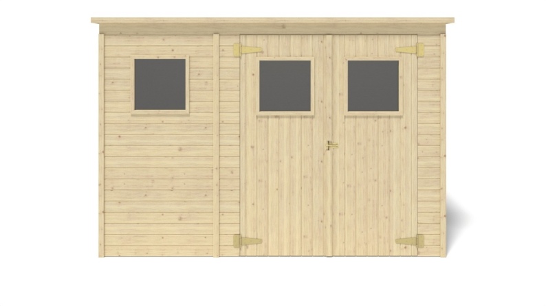 Casetta da giardino in legno 4.86 m2 - 2.7x1.8 m - 12.5 mm