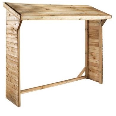 Capannone per legna 1.55 m3 - 2x0.5 m - H.1.85 m - Trattata