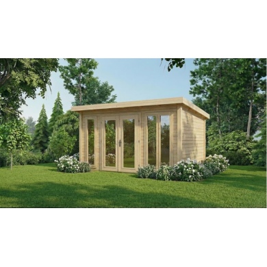 Casetta da giardino in legno Kira 4,04x3,09 m - 12 m2 - 34 mm