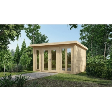 Casetta da giardino in legno Kira 4,04x4,09 m - 12 m2 - 34 mm