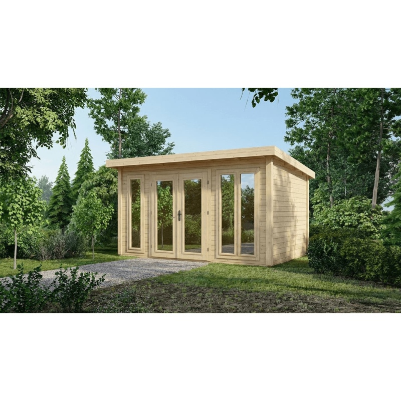 Casetta da giardino in legno Kira 4,04x4,09 m - 12 m2 - 34 mm