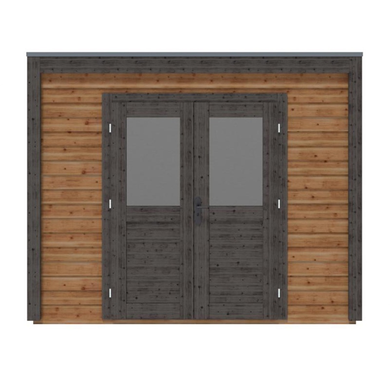 Casetta da giardino in legno Sora 3.09x3.09 m - 9.55 m2 - 28 mm - impregnata