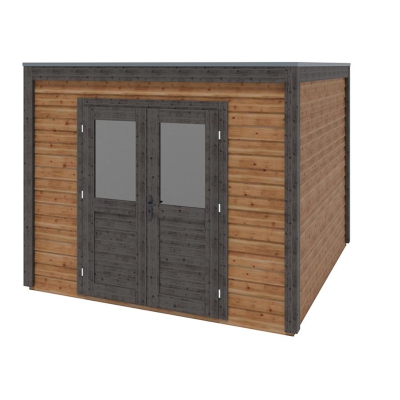 Casetta da giardino in legno Sora 3.09x3.09 m - 9.55 m2 - 28 mm - impregnata
