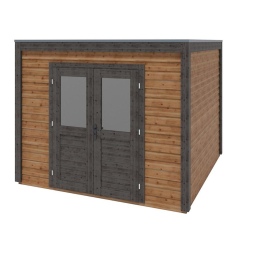 Casetta da giardino in legno Sora 3.09x3.09 m - 9.55 m2 - 28 mm - impregnata