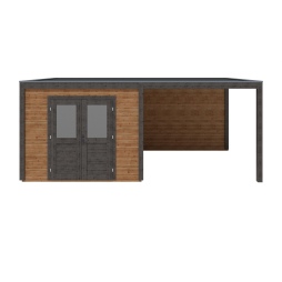 Casetta da giardino in legno Sora 6.06x3.09 m - 18.73 m2 - 28 mm - impregnata