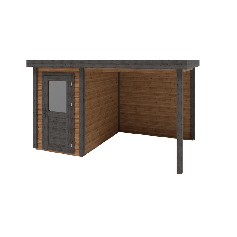 Casetta da giardino in legno Mira 4.06x2.59 m - 10.51 m2 - 28 mm - impregnata