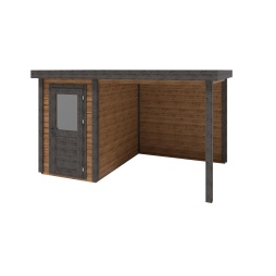 Casetta da giardino in legno Mira 4.06x2.59 m - 10.51 m2 - 28 mm - impregnata