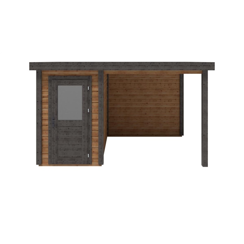 Casetta da giardino in legno Mira 4.06x2.59 m - 10.51 m2 - 28 mm - impregnata