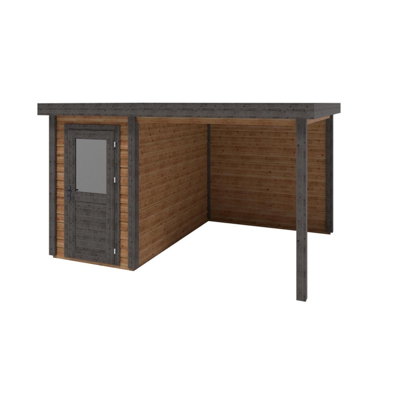 Casetta da giardino in legno Mira 4.06x3.09 m - 12.54 m2 - 28 mm - impregnata