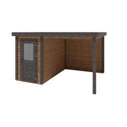 Casetta da giardino in legno Mira 4.06x3.09 m - 12.54 m2 - 28 mm - impregnata