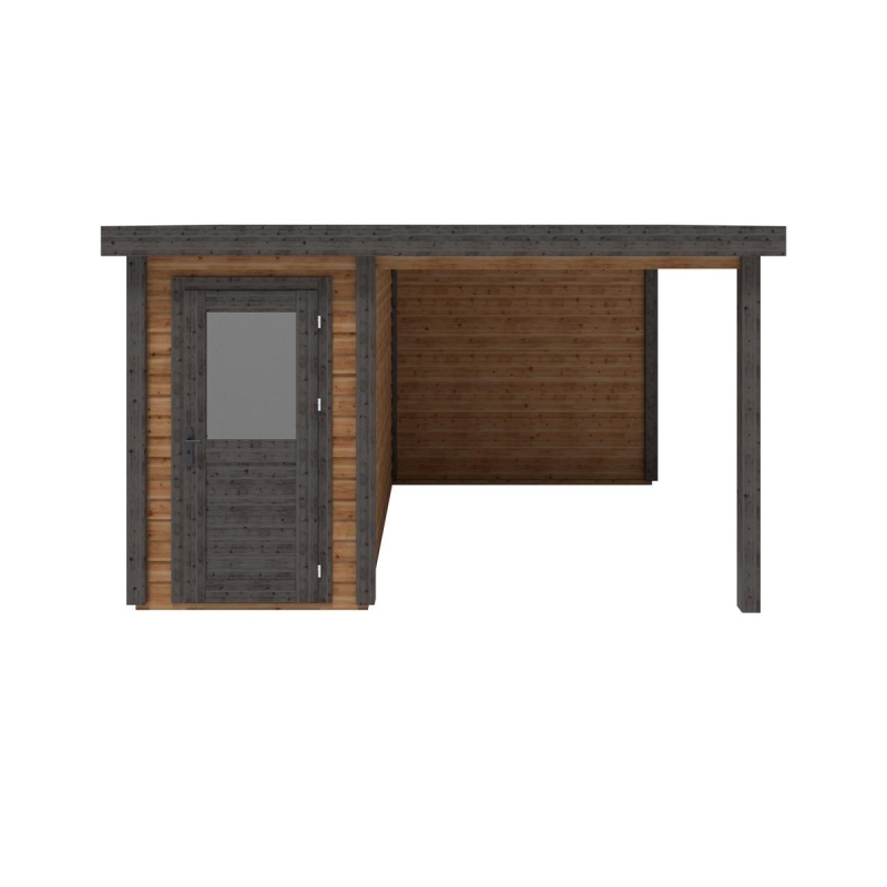 Casetta da giardino in legno Mira 4.06x3.09 m - 12.54 m2 - 28 mm - impregnata