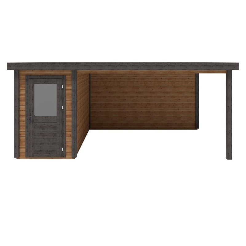 Casetta da giardino in legno Mira 5.56x3.09 m - 17.18 m2 - 28 mm - impregnata