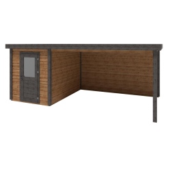 Casetta da giardino in legno Vala 6.06x3.09 m - 18.72 m2 - 28 mm - impregnata