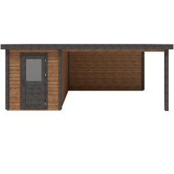Casetta da giardino in legno Vala 6.06x3.09 m - 18.72 m2 - 28 mm - impregnata