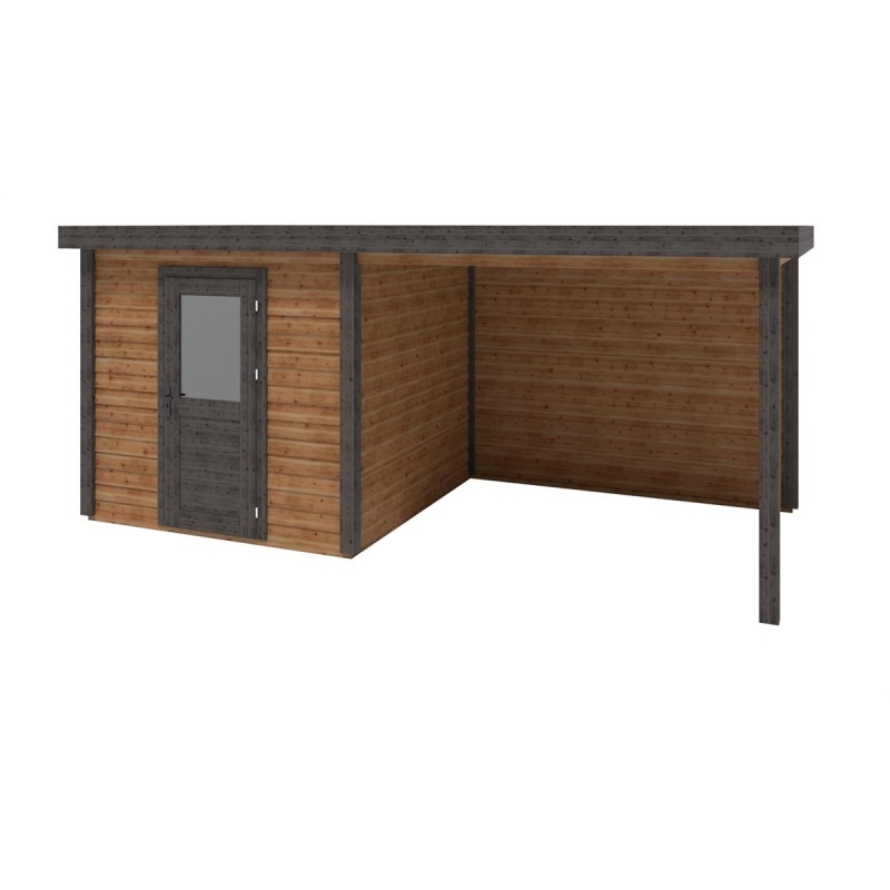 Casetta da giardino in legno Rava 5.56x2.59 m - 14.4 m2 - 28 mm - impregnata