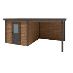 Casetta da giardino in legno Rava 5.56x3.09 m - 17.18 m2 - 28 mm - impregnata