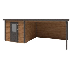 Casetta da giardino in legno Rava 6.56x3.09 m - 20.27 m2 - 28 mm - impregnata