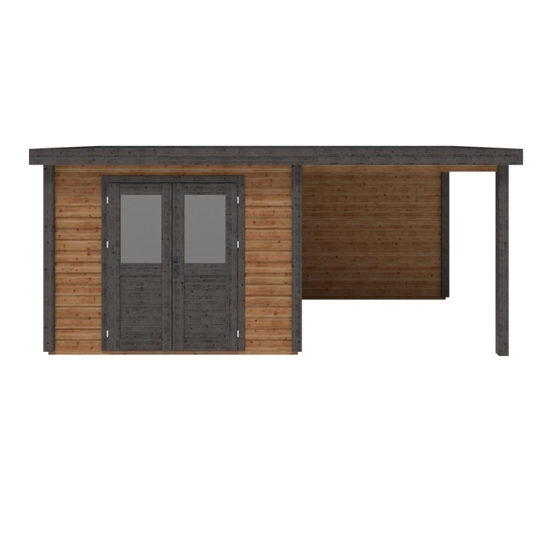 Casetta da giardino in legno Aura 5.56x2.59 m - 14.4 m2 - 28 mm - impregnata