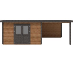 Casetta da giardino in legno Freya 6.56x3.09 m - 20.27 m2 - 28 mm - impregnata