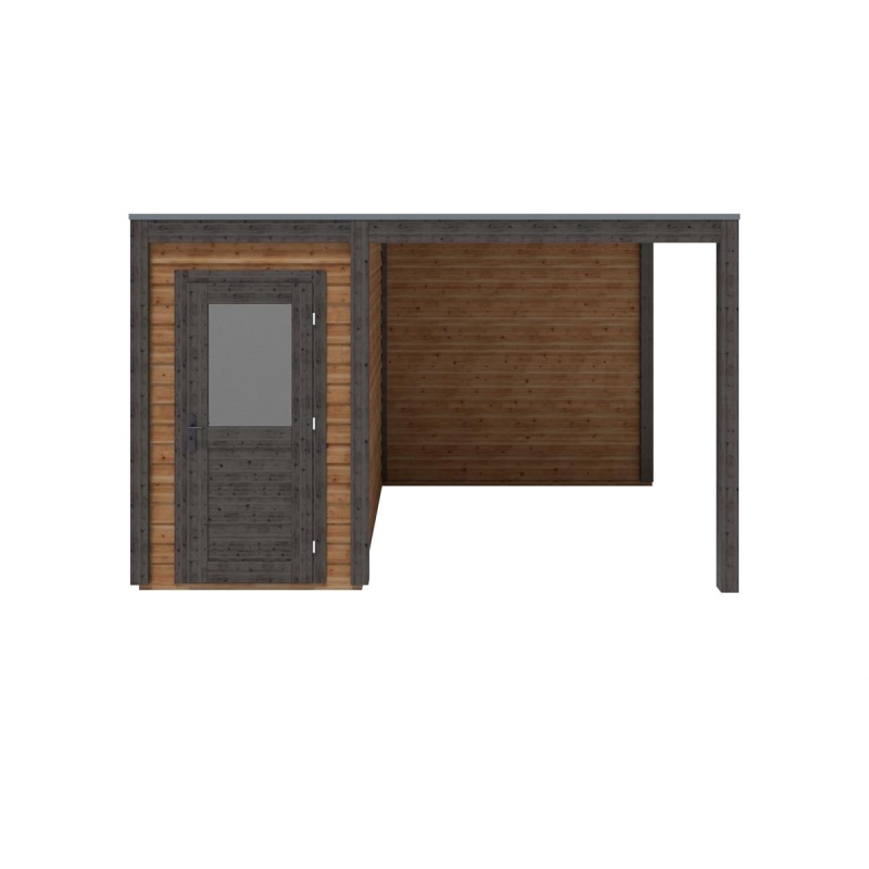 Casetta da giardino in legno Veya 4.06x2.59 m - 10.52 m2 - 28 mm - impregnata