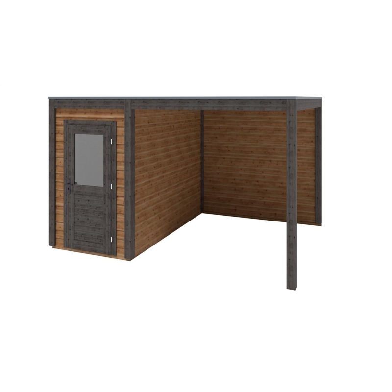 Casetta da giardino in legno Veya 4.06x3.09 m - 12.55 m2 - 28 mm - impregnata