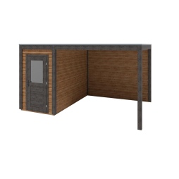 Casetta da giardino in legno Veya 4.56x3.09 m - 14.09 m2 - 28 mm - impregnata