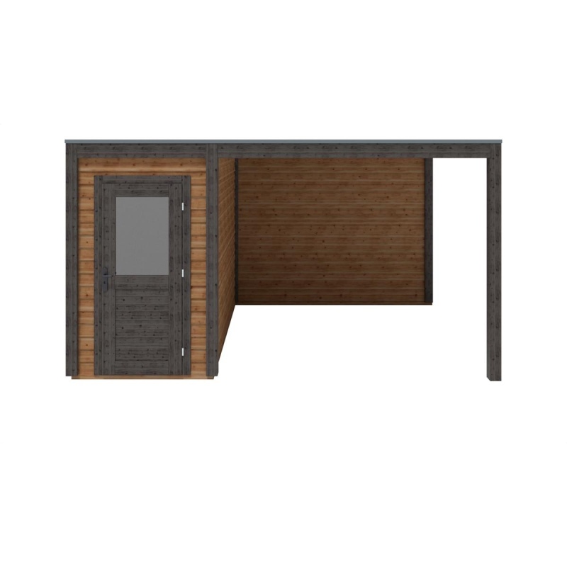 Casetta da giardino in legno Veya 4.56x3.09 m - 14.09 m2 - 28 mm - impregnata