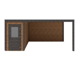 Casetta da giardino in legno Veya 5.56x3.09 m - 17.18 m2 - 28 mm - impregnata