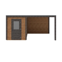 Casetta da giardino in legno Luma 5.06x2.59 m - 13.11 m2 - 28 mm - impregnata