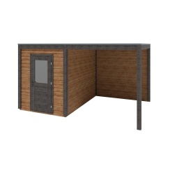 Casetta da giardino in legno Luma 4.56x3.09 m - 14.09 m2 - 28 mm - impregnata
