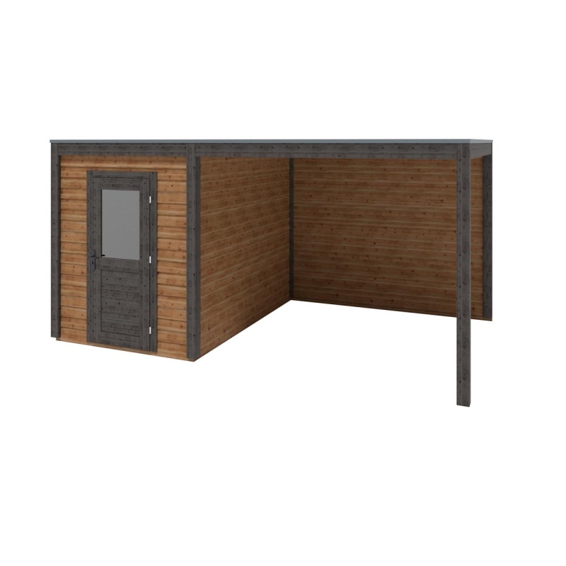 Casetta da giardino in legno Luma 5.06x3.09 m - 15.64 m2 - 28 mm - impregnata