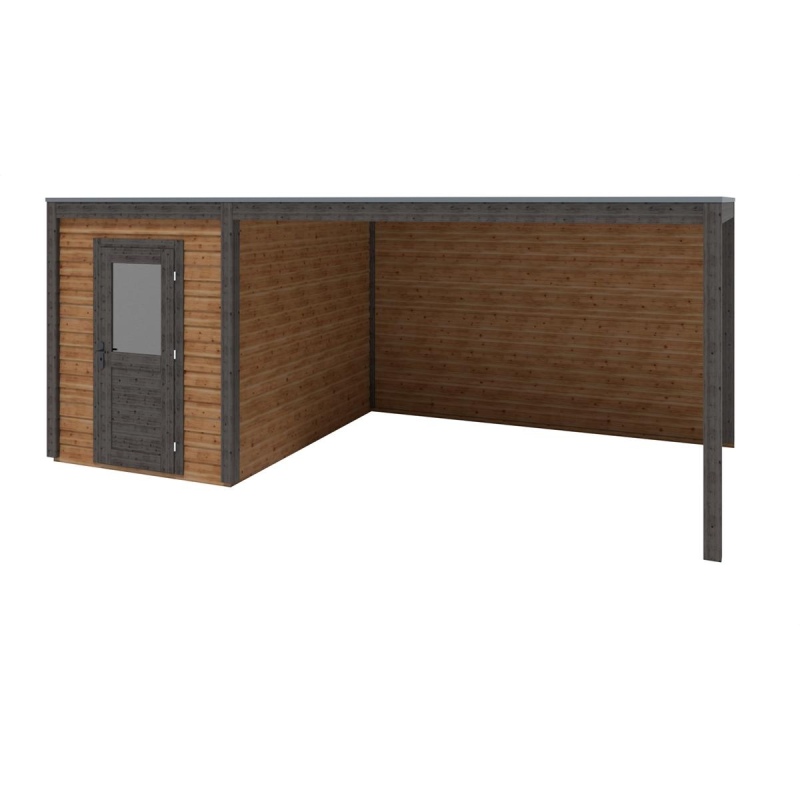 Casetta da giardino in legno Luma 6.06x3.09 m - 18.73 m2 - 28 mm - impregnata
