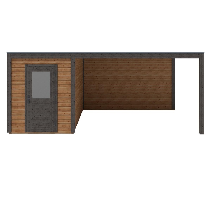 Casetta da giardino in legno Luma 6.06x3.09 m - 18.73 m2 - 28 mm - impregnata