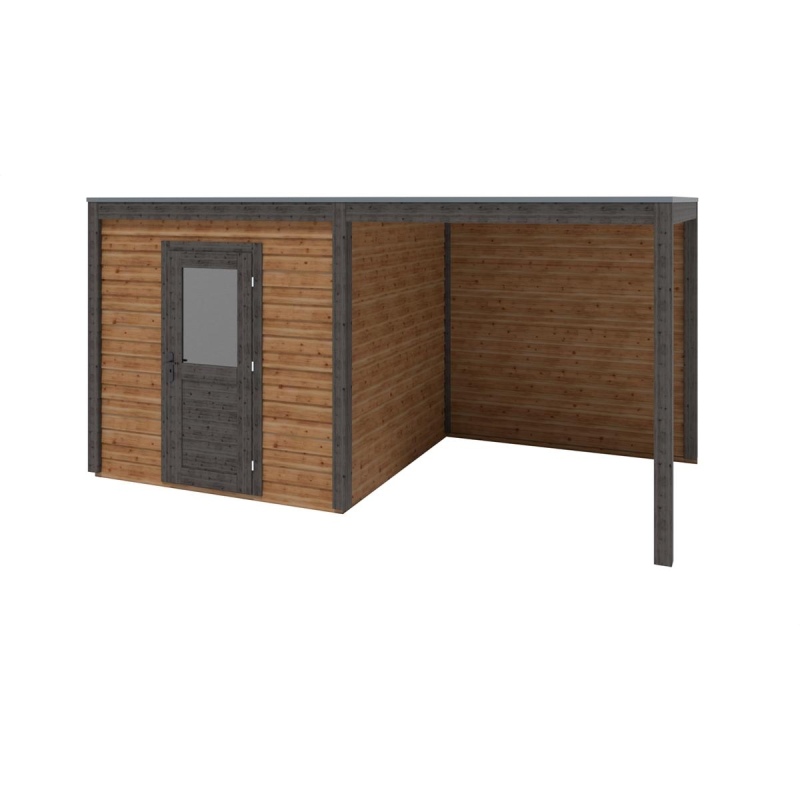 Casetta da giardino in legno Nexa 5.06x2.59 m - 13.11 m2 - 28 mm - impregnata