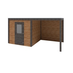 Casetta da giardino in legno Nexa 5.06x2.59 m - 13.11 m2 - 28 mm - impregnata