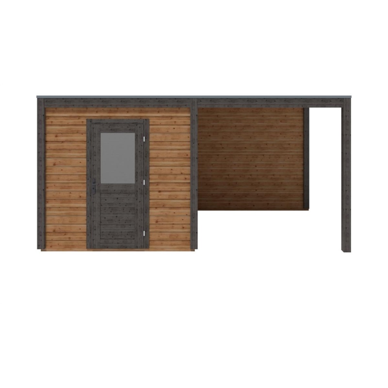 Casetta da giardino in legno Nexa 5.06x2.59 m - 13.11 m2 - 28 mm - impregnata