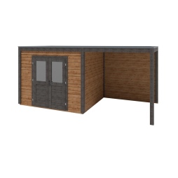 Casetta da giardino in legno Sora 5.56x2.59 m - 14.4 m2 - 28 mm - impregnata