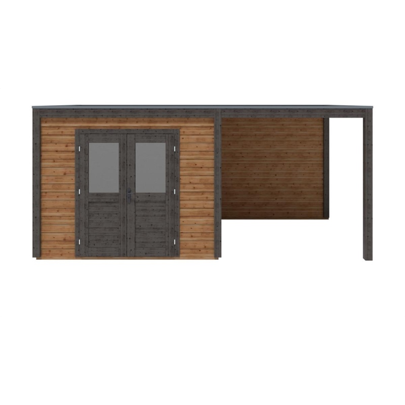 Casetta da giardino in legno Sora 5.56x2.59 m - 14.4 m2 - 28 mm - impregnata