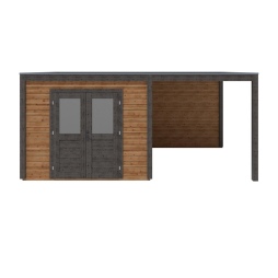 Casetta da giardino in legno Sora 5.56x3.09 m - 17.18 m2 - 28 mm - impregnata