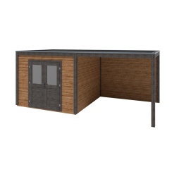 Casetta da giardino in legno Sora 6.06x3.09 m - 18.73 m2 - 28 mm - impregnata